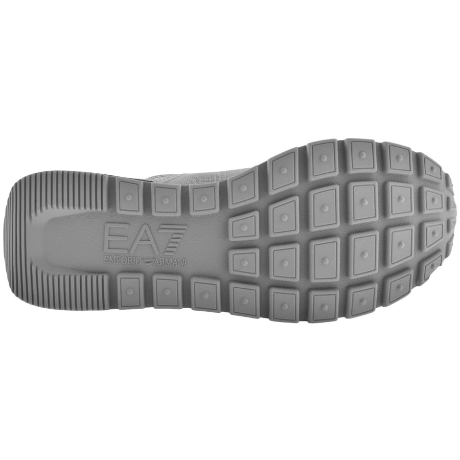EA7 Emporio Armani Logo Trainers Grey Mainline Menswear United States